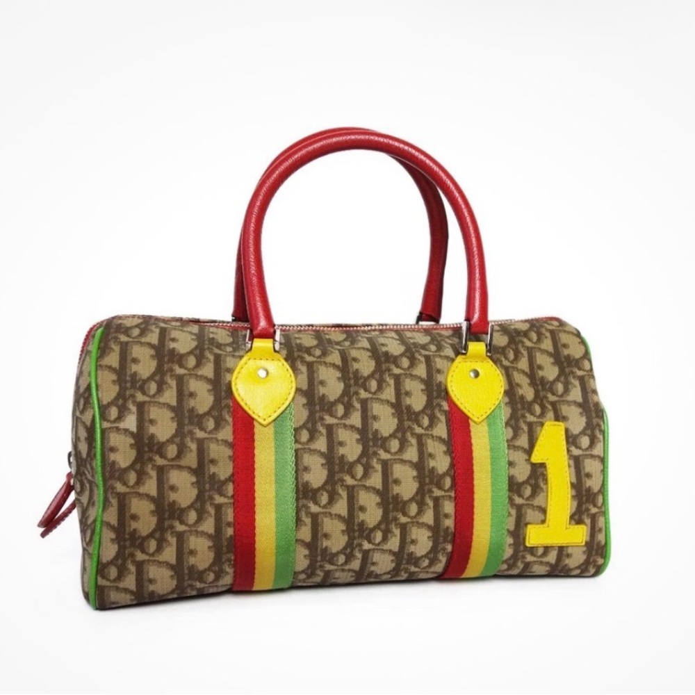 CHRISTIAN DIOR Vintage Trotter
Monogram Bag Rasta Boston
Handbag Logo Galliano